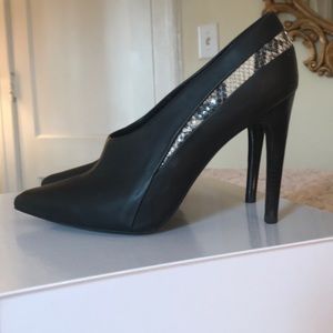 TIBI Black and Snakeskin Booties